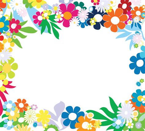 Floral Colorful Frames Background For Powerpoint Flower Ppt Templates