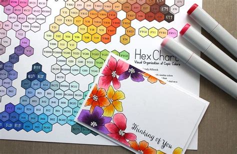 Hex Chart Video Bloghop Copic Markers Tutorial Copic Markers Cardmaking