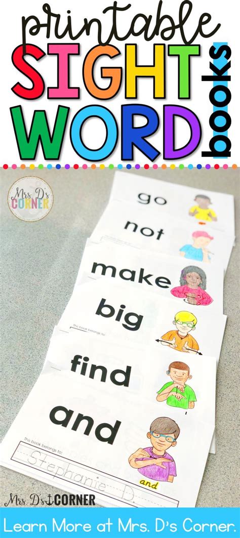 Printable Sight Word Booklets