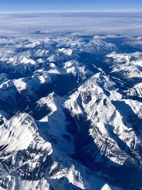 View Of The Alberta Rockies From Ac231 Pics