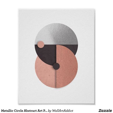 Metallic Circle Abstract Art Print Art Prints Abstract