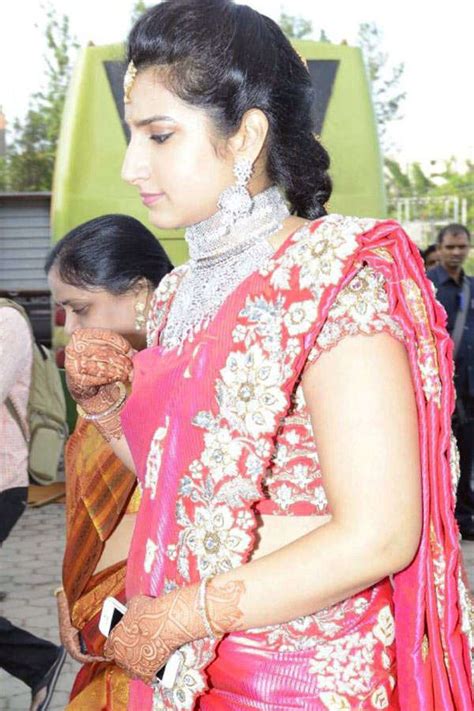 Balakrishnas Daughter Tejaswini Clicked While She Walks Towards The Mandap During Her Wedding