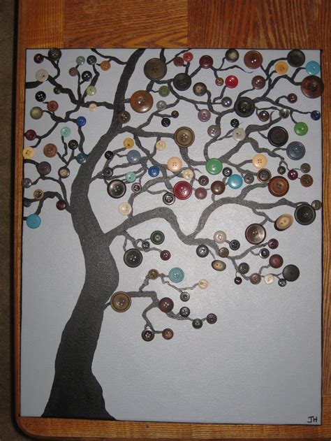 17 Best Images About Button Trees On Canvas On Pinterest Trees A