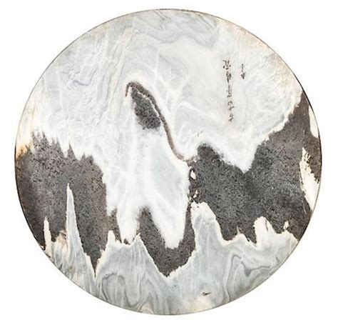 A Large Chinese Marble Dream Stone Table Top Diameter 41 Inches