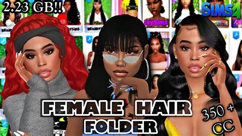 350 Items Female Hair Cc Folder Urban Alpha Maxismatch The