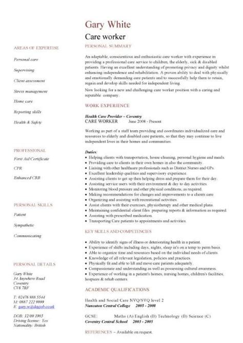 Care Worker Cv Sample Download 2024 Examples Writing Guide