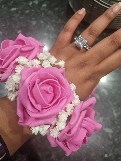 Artificial Flower Gajra Floral Mehndi Bridal Rose Bangles Etsy Uk