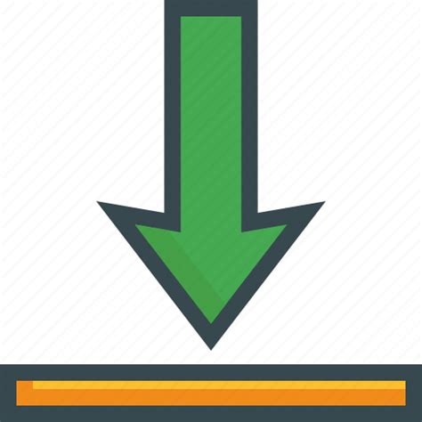 Align Arrow Baseline Bottom Format Vertical Icon