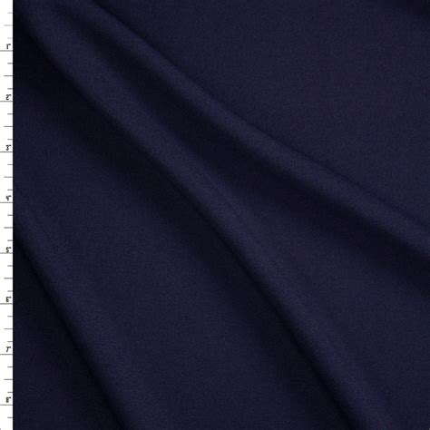 Cali Fabrics Navy Stretch Crepe Knit Fabric By The Yard