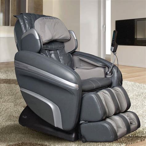 Titan Osaki Charcoal Faux Leather Reclining Massage Chair Os 7200hgrey