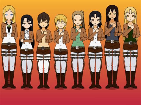 Attack On Titan Girls By Skyelove12 On Deviantart