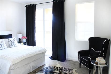 Bedroom makeover with black feature wall. Black Curtains - Contemporary - bedroom - Made by Girl