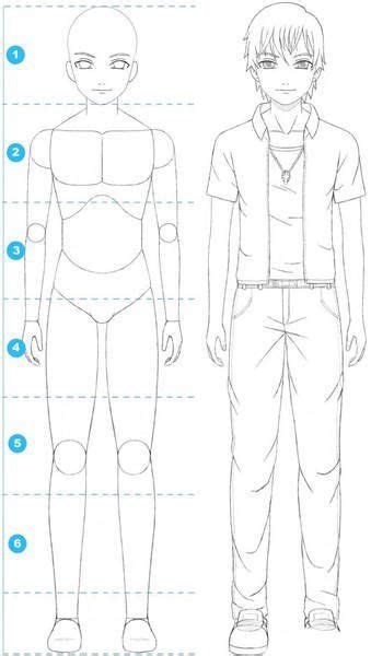Como Aprender A Dibujar Hombres Anime Y Manga 1 Anatomy Drawing Guy
