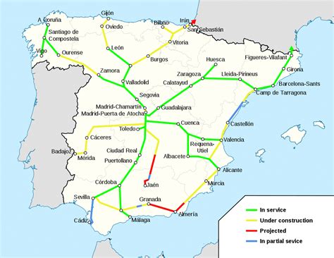 Train Travel In Spain Map Of Ave Routes Pic Hrad Train Map Train