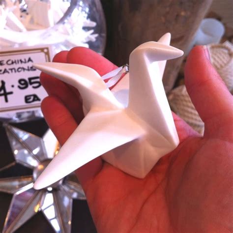 Ceramic Origami Crane Ornament I Found Elegant Origami Crane