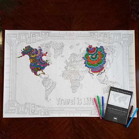 World Map Coloring Poster Vrogue Co