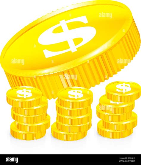 Stacks Of Gold Coins Vector Stock Vector Image And Art Alamy