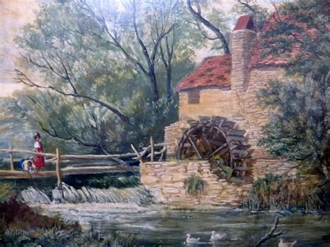 Antiques Atlas Oil On Board The Old Water Mill