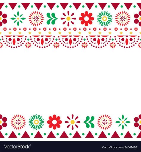 Mexican Greeting Card On Invitaitons Vector Image On Folklor