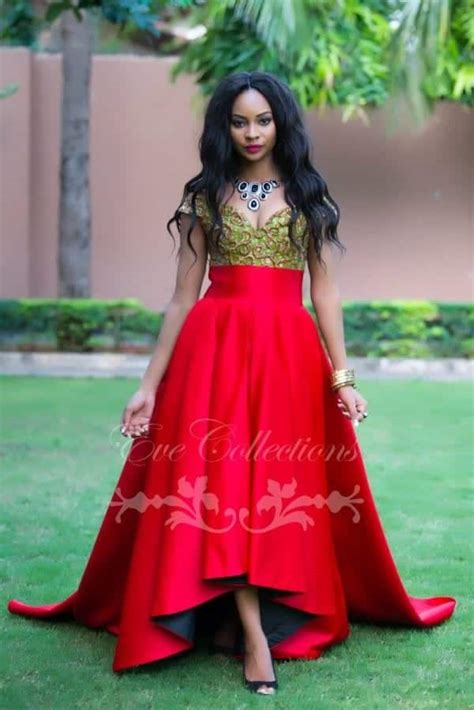 Https://techalive.net/wedding/african Red Wedding Dress With Black Trim