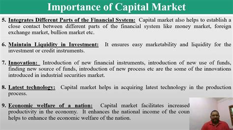 Importance Of Capital Market Youtube