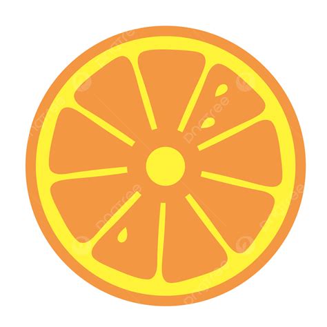 Sweet And Delicious Half Orange Fruit Type Orange Design Element