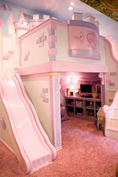 Girls Room With Custom Princess Castle Bed Hgtv
