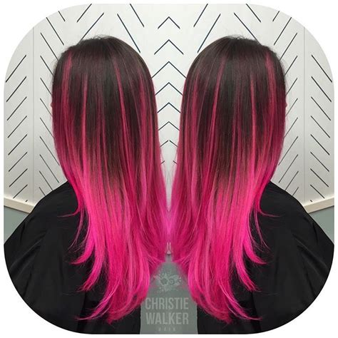 Then, put a shower cap on and let the dye process for as long as the product instructs. "Another view of this pink balayage because why not ...