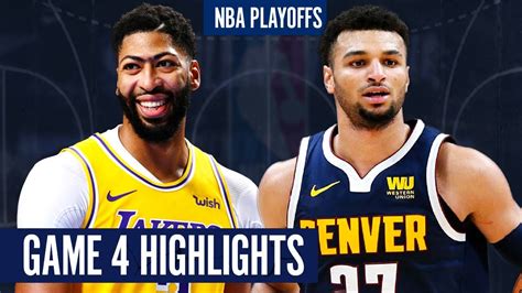 The denver nuggets will try to even the western conference finals at two games apiece thursday when they meet the los angeles lakers for game after the lakers claimed game 2 of the western conference finals in dramatic fashion, the nuggets swung the momentum back in their favor in game. LAKERS vs NUGGETS GAME 4 - Full Highlights | 2020 NBA Playoffs | US TV Sports