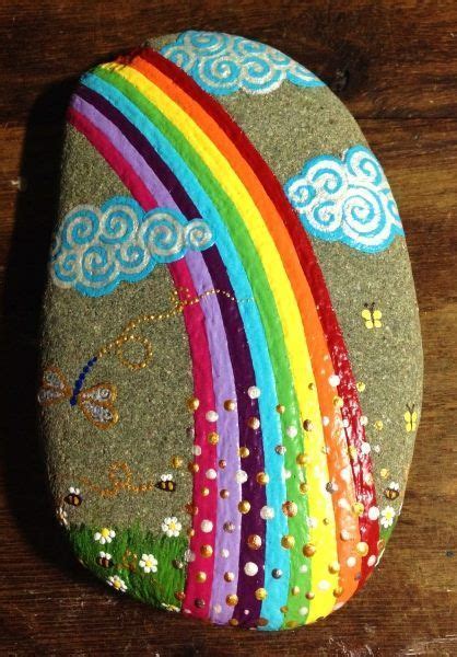 Image Result For Stencils For Painted Rocks Rainbow Rock Stone