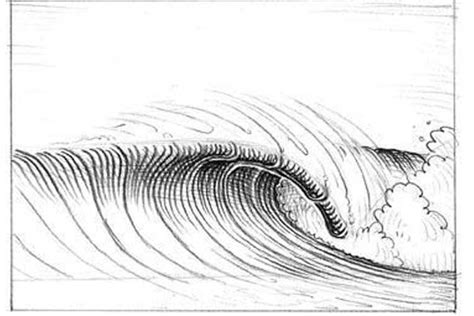 How To Draw Waves Simple Step By Step And Two Option Ocean Drawing