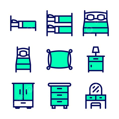 Bedroom Furniture Clipart Hd Png Icon Set Of Beds And Bedroom