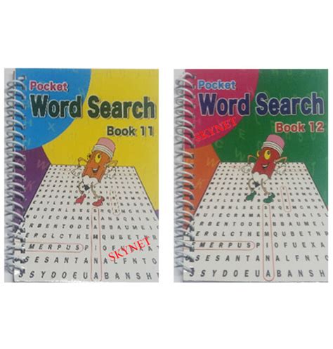 Set 4 Spiral Bound Pocket Word Search Books 404 Puzzles In Total No 5