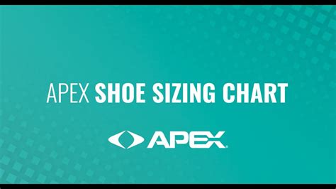Apex Shoe Sizing Chart Youtube