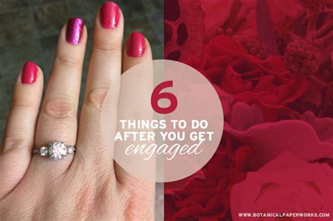 6 Things To Do After You Get Engaged Botanical Paperworks