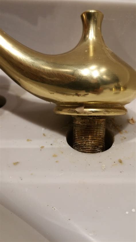 Some old bathroom faucets may be connected to the drain stopper in the sink below. plumbing - How to Remove This Bathroom Faucet Spout - Home ...