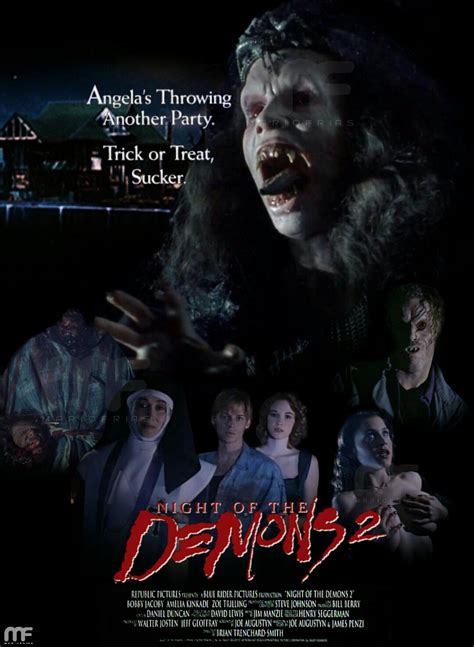 Night Of The Demons 1994 Edit By Mario Frías Horror Movie Posters