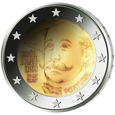 2 Euro Münze Portugal 150 Geburtstag Von Raul Brandão 2017 Bfr