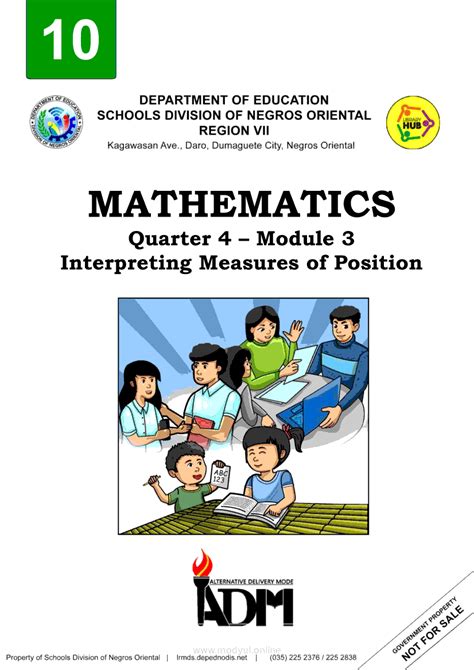 Mathematics Quarter 4 Module 3 Interpreting Measures Of Position