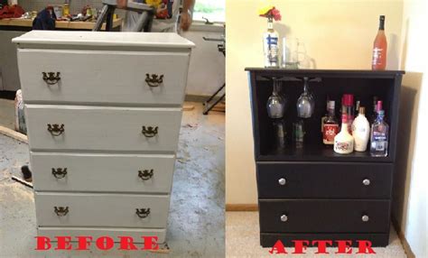 Old Dresser Converted Into A Bar For An Apartment Dresser Bar Diy