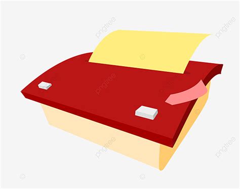 빨간색 프린터 일러스트 노란색 용지 사무실 사무실 프린터의 레이터 PNG 일러스트 및 PSD 이미지 무료 다운로드 Pngtree