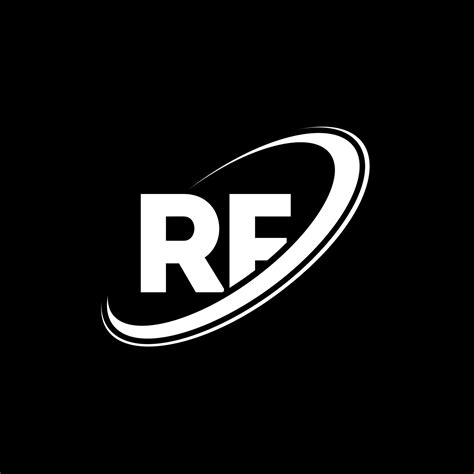 diseño del logotipo de la letra rf rf letra inicial rf círculo vinculado en mayúsculas logo