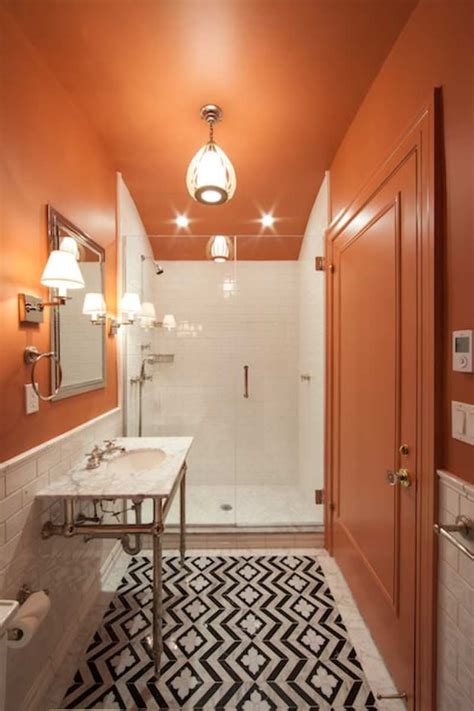 50 Fabulous Orange Rooms The Glam Pad Bathroom Colors Orange