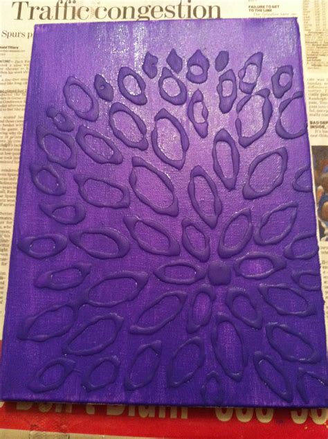 Diy Canvas Art Tried This It Was An Absolute Wreck The Glue Areas