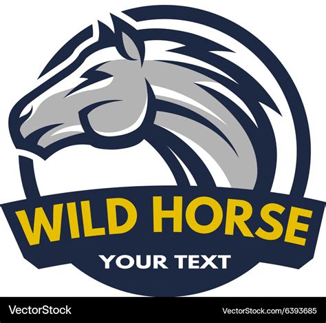Horse Emblem Logo For A Sports Team Royalty Free Vector