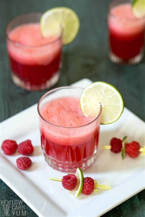 Sparkling Raspberry Limeade Mocktail Low Carb Yum