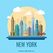 Nueva york ilustración de la ciudad | Descargar Vectores gratis