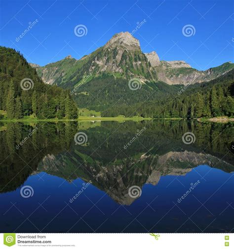 Summer Day At Lake Obersee Stock Image Image Of Morning 74720593