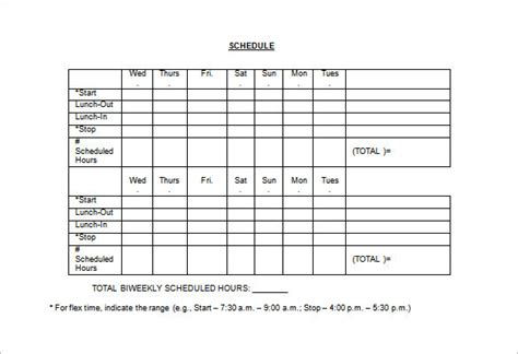 Blank weekly employee work schedule template word doc. Employee Lunch Schedule Template - printable schedule template