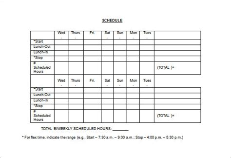 Staff work schedule template sample of work schedule template. Employee Lunch Schedule Template - printable schedule template